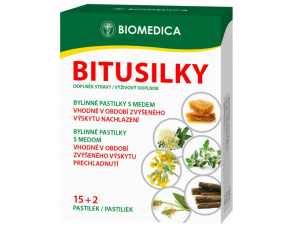 Bitusilky bylinné pastilky s medem 15+2 ks