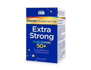 GS Extra Strong Multivitamín 50+, darček 2023 130 tabliet