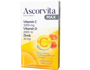 ASCORVITA Max vitamín C, D a zinok 30 tabliet