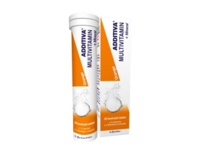ADDITIVA Multivitamin + Mineral, šumivé tablety s pomarančovou príchuťou 20ks