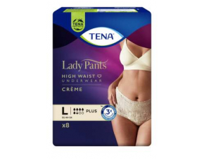 TENA Lady naťahovacie inkontinenčné nohavičky, krémové L 8 kusov