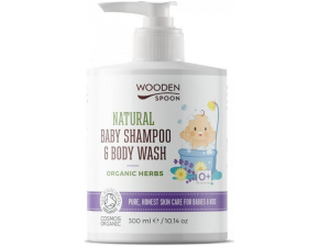 WoodenSpoon detský sprchový gél a šampón na vlasy 2v1 s bylinkami 300 ml