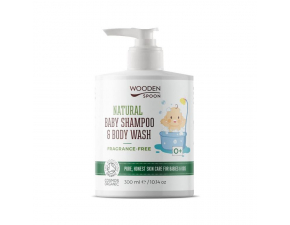 WoodenSpoon detský sprchový gél a šampón na vlasy 2v1 bez parfumácie 300 ml