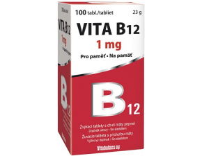 Vita B12 1000 µg žuvacie tablety s príchuťou mäty 1x100 ks 