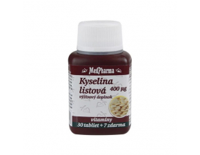 MedPharma Kyselina listová 400mcg 37 tabliet