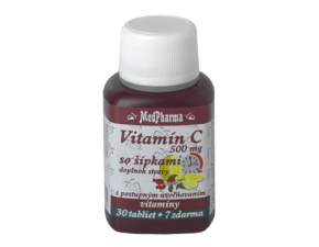 MedPharma Vitamín C 500 mg so šípkami s postup.uvoľňovaním 37 tabliet