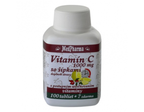 Vitamín C 1000 mg so šípkami 100+7tbl zdarma