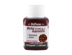 MEDPHARMA Beta karotén 10 000 m.j. pant. + PABA 37 kapsúl