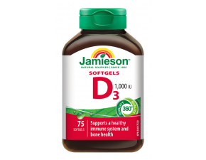 Jamieson Vitamín D3 1000 IU 75 kapsúl