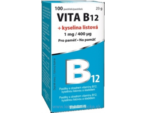 Vitabalans VITA B12 + kyselina listová pastilky 100 ks
