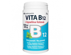 Vitabalans VITA B12 + kyselina listová pastilky 100 ks