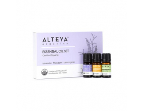 Alteya Organics Darčekový set esenciálnych olejov Bio 3 x 5 ml