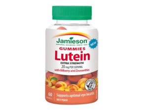 JAMIESON Luteín s čučoriedkami + zeaxantin gummies broskyňa 60 ks